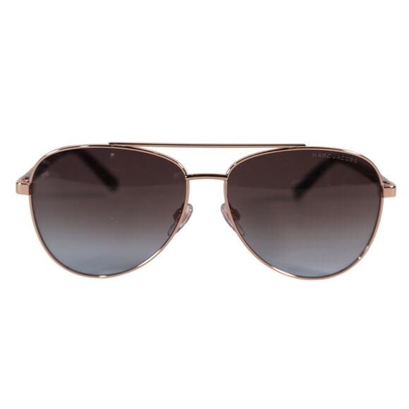 Marc Jacobs Metal Aviator Sunglasses - Gold / Havana - NWT - Picture 3 of 9